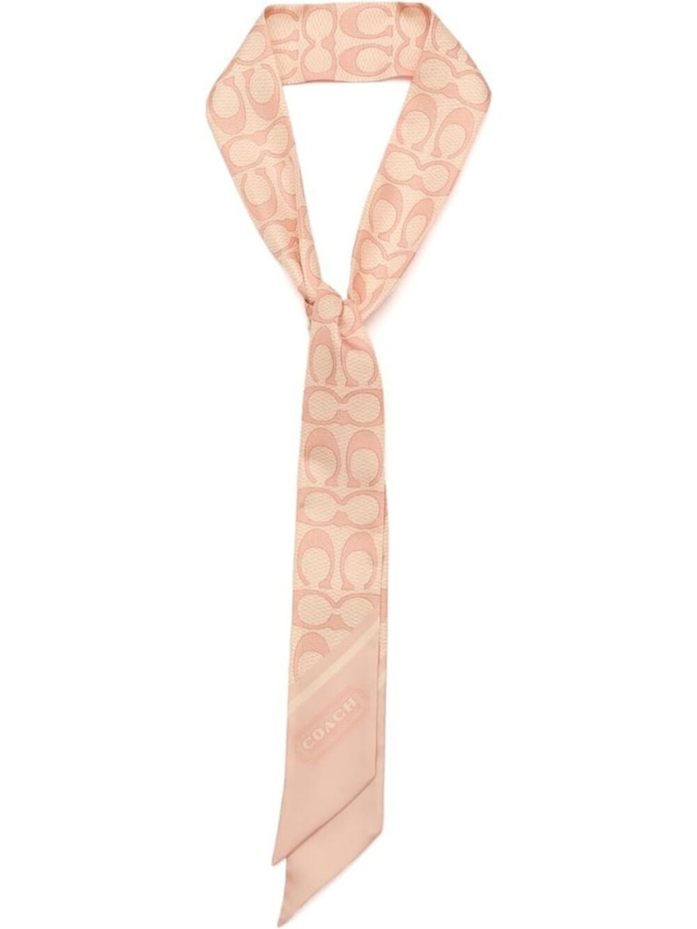 Vintage Silk Skinny Scarf with Signature C Print - Chic Accessory for Any Outfit